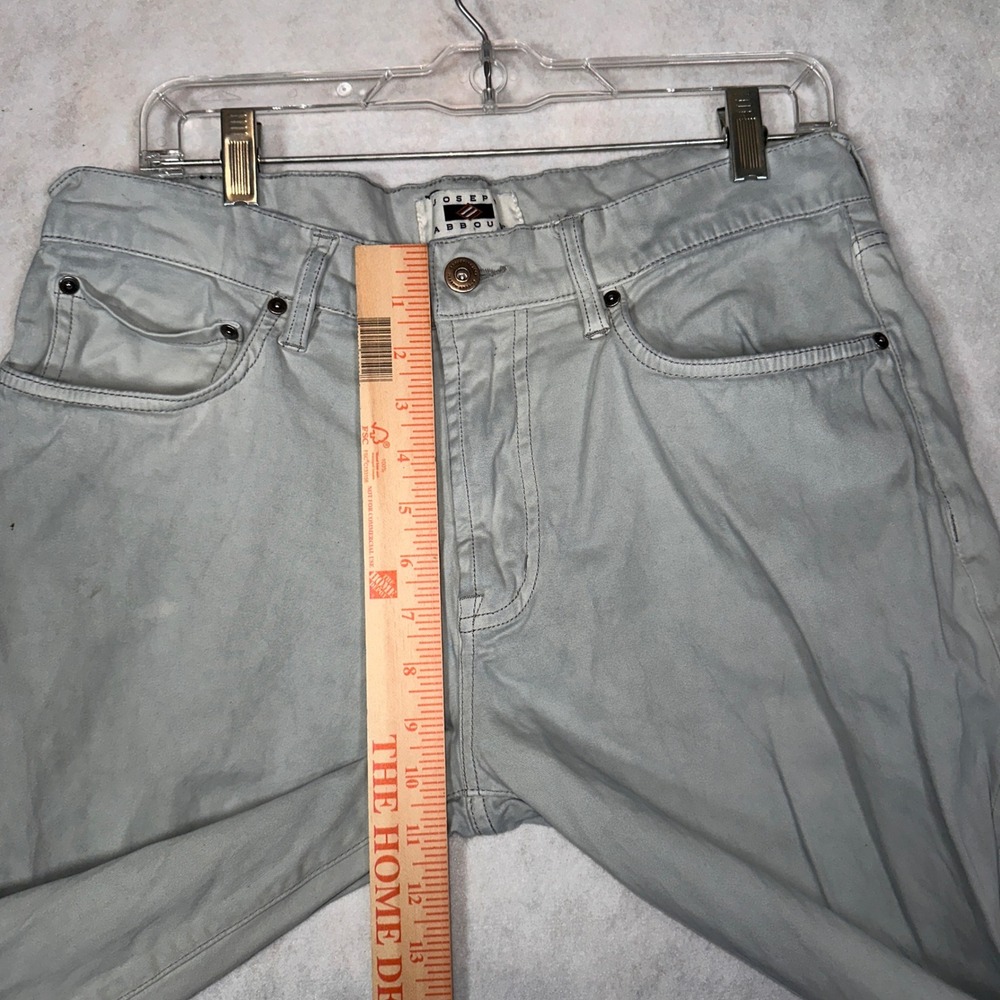 Joseph Abboud Pants Mens 34x30 Light Gray Good Casual Five Pocket Geometric - Picture 13 of 16